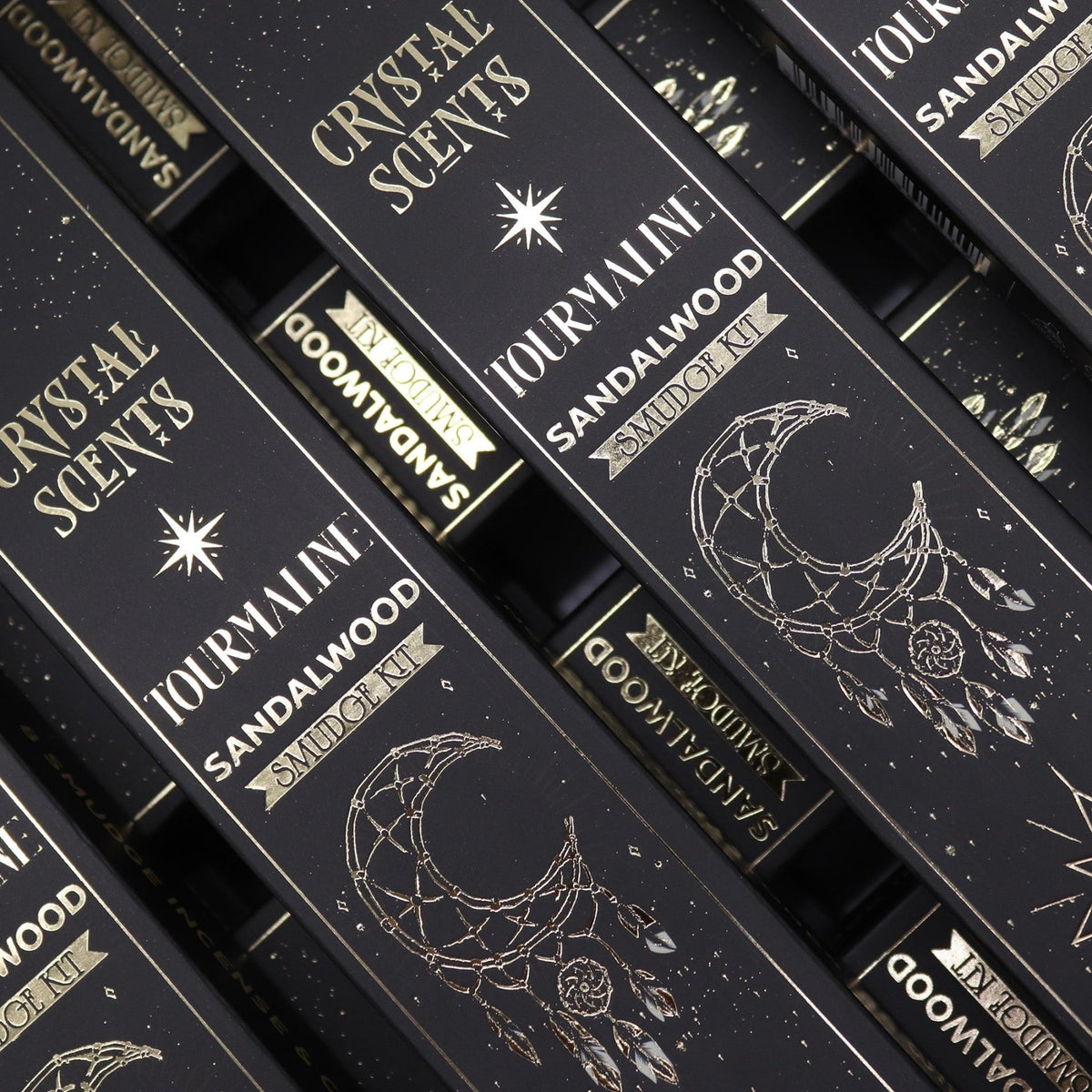 CRYSTAL SCENTS INCENSO IN BASTONCINI E CHIPS DI PIETRA NATURALE - Tormalina nera - Clorophilla Shop