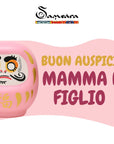 DARUMA ROSA Amuleto Portafortuna Gravidanza e Maternità - Speranza e buon auspicio - Clorophilla Shop