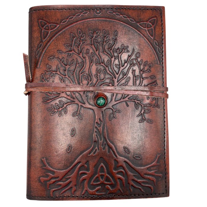 DIARIO IN PELLE VINTAGE - Albero della vita - Clorophilla Shop