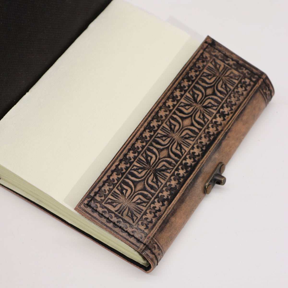 DIARIO IN PELLE VINTAGE HAMSA - Mano di Fatima - Clorophilla Shop
