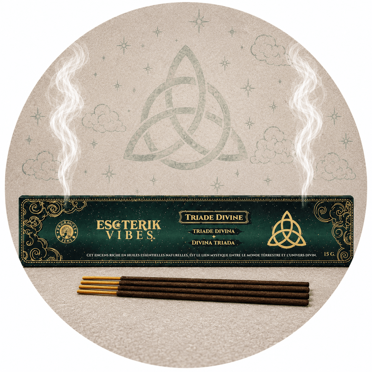 ESOTERIK VIBES INCENSO TRIADE DIVINA - Armonizzazione di mente, corpo e spirito - Clorophilla Shop