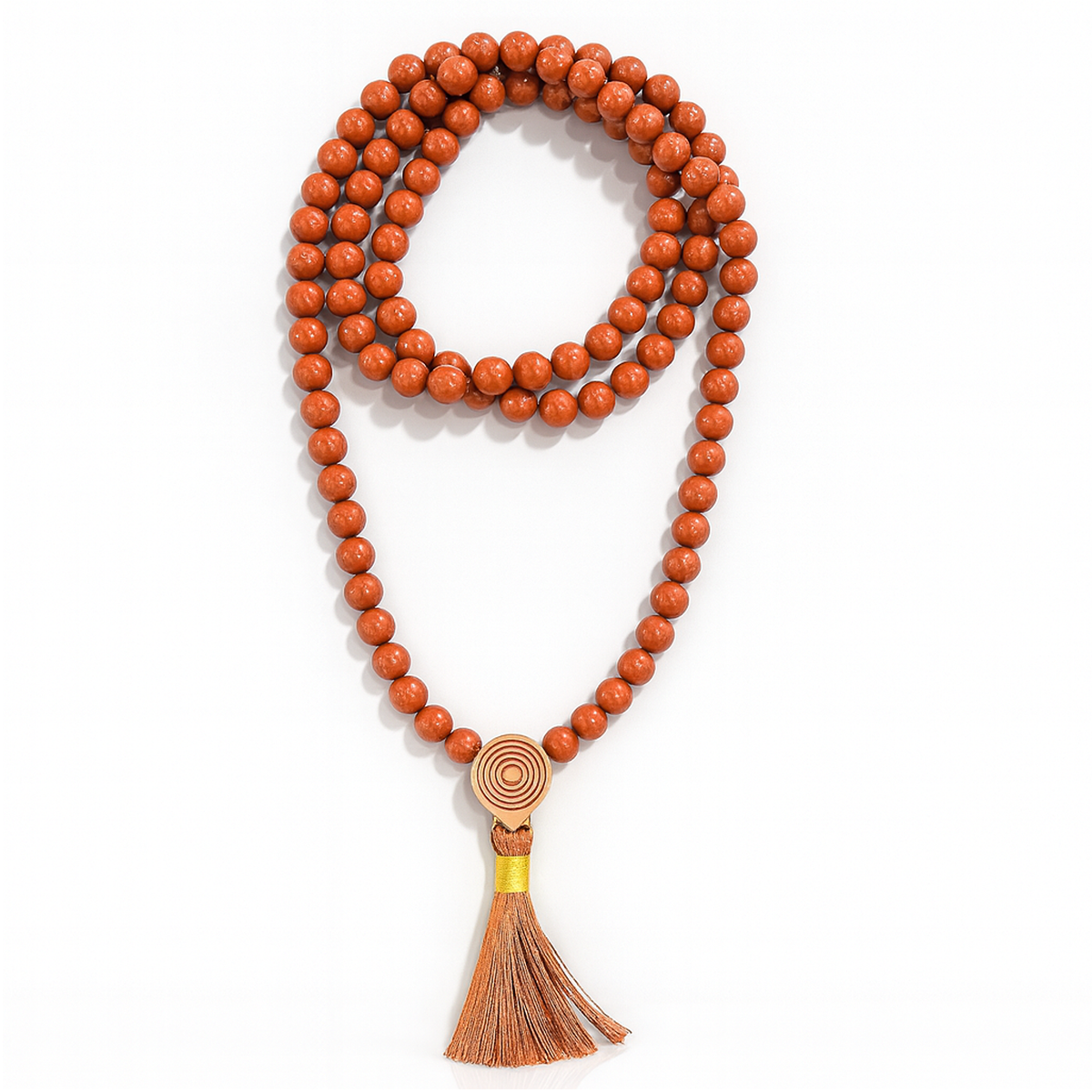 MALA TIBETANA IN DIASPRO ROSSO - Forza, radicamento e determinazione | Scopri su Clorophilla Shop