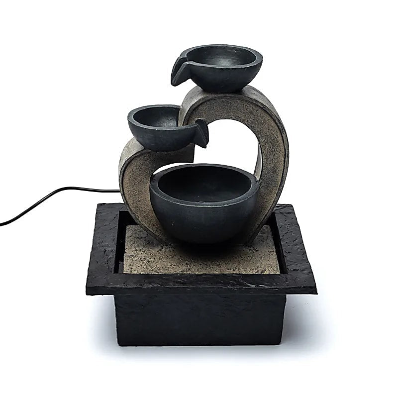 FONTANA D'ACQUA ZEN CUORE - Luce led integrata - Clorophilla Shop