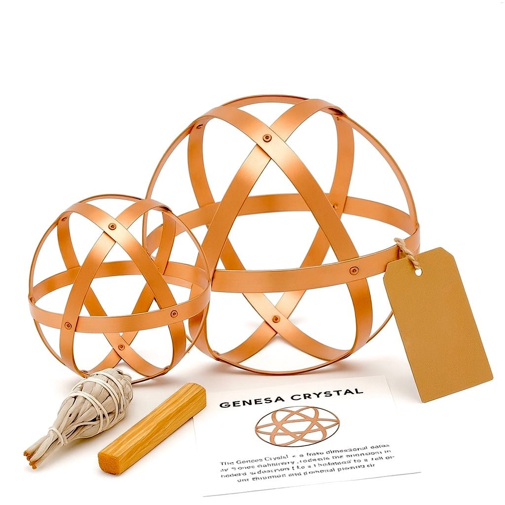 Genesa Crystal in Rame crudo 99% artigianale, incluso kit intenzione e purificazione - Clorophilla Shop