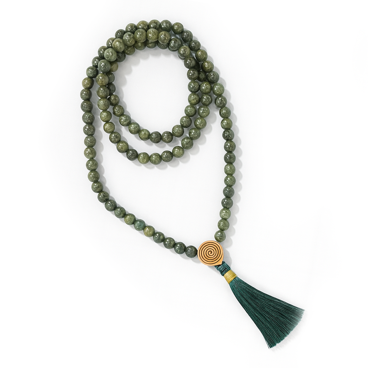 MALA TIBETANA IN GIADA VERDE - Equilibrio, fortuna e prosperità | Scopri su Clorophilla Shop