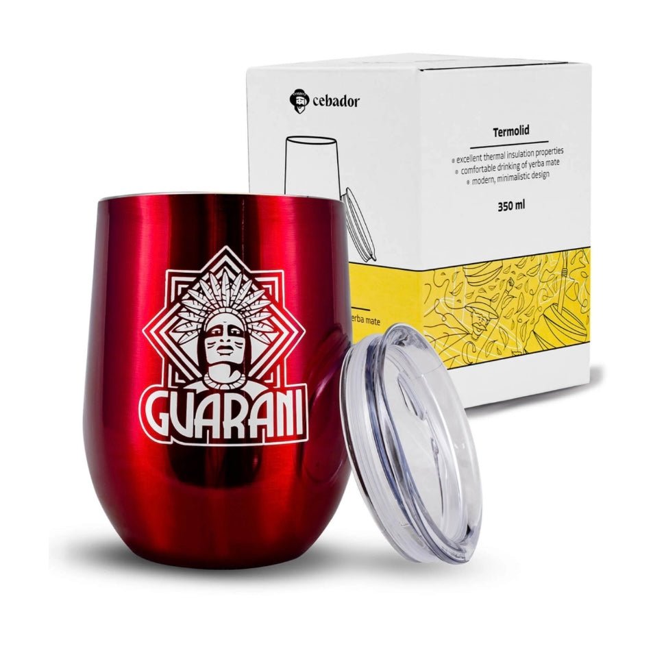 Guarani ThermoLid tazza termica in acciaio inox per Yerba mate - Clorophilla Shop