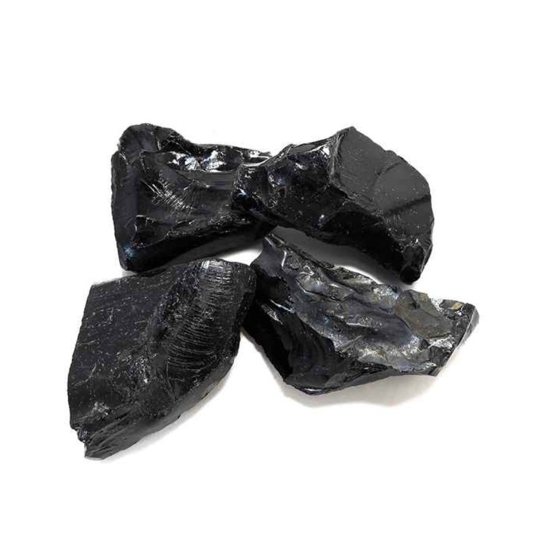 Ossidiana Nera Grezza Origine Messico - Pietra da 3-6cm | Scopri su Clorophilla Shop