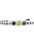 Samsara Cavigliera tibetana Shamballa con pietre - TURCHESE AFRICANO FILO BIANCO | Scopri su Clorophilla Shop