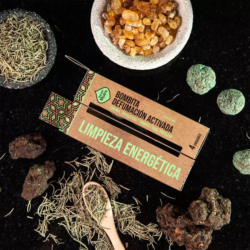 Sagrada Madre BOMBITA LIMPIEZA ENERGETICA Smudge di Erbe naturali artigianali - Pulizia Energetica confezione da 4 bombita | Scopri su Clorophilla Shop