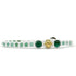 Samsara Cavigliera tibetana Shamballa con pietre - AGATA VERDE STRIATA FILO BIANCO | Scopri su Clorophilla Shop