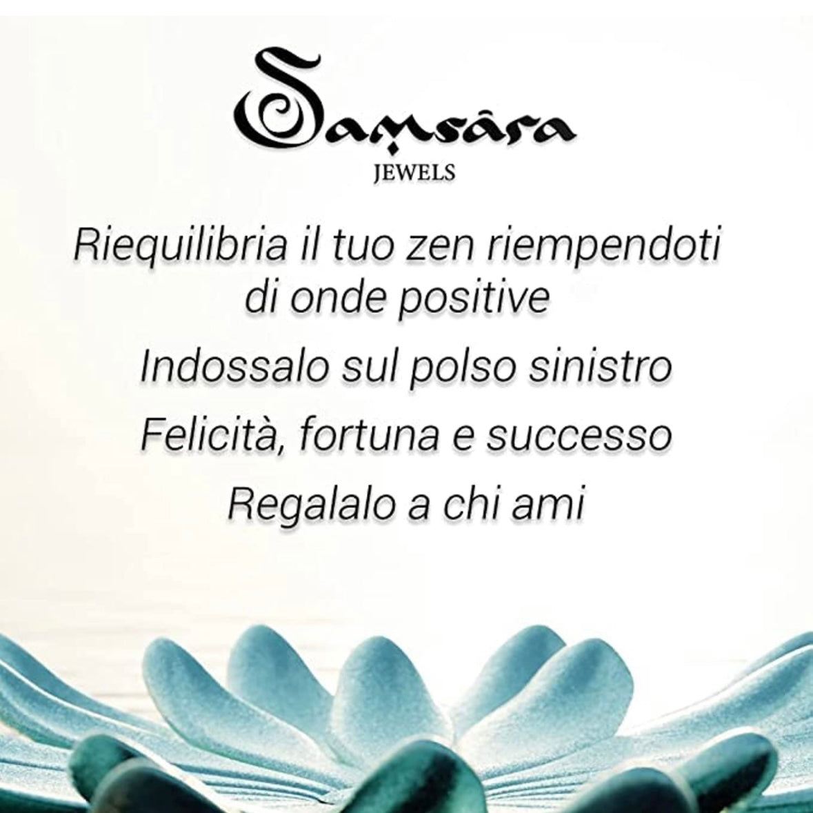 Samsara Cavigliera tibetana Shamballa con pietre - AGATA VERDE FILO MARRONE | Scopri su Clorophilla Shop