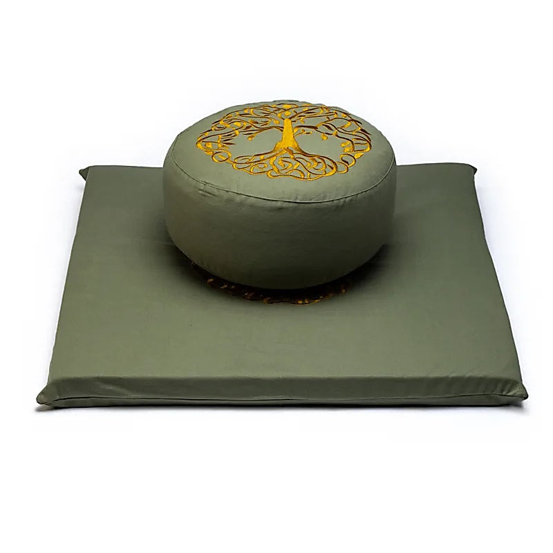 SET MEDITAZIONE ALBERO DELLA VITA ORGANICO (OCS) - Tappetino e cuscino | Scopri su Clorophilla Shop