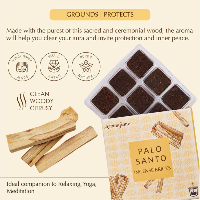 Aromafume Palo Santo Mattoncini Incenso - Niente fumo e cenere | Scopri su Clorophilla Shop