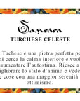 Samsara Cavigliera tibetana Shamballa con pietre - TURCHESE CELESTE FILO MARRONE | Scopri su Clorophilla Shop