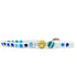 Samsara Cavigliera tibetana Shamballa con pietre - AGATA BLU STRIATA FILO BIANCO | Scopri su Clorophilla Shop