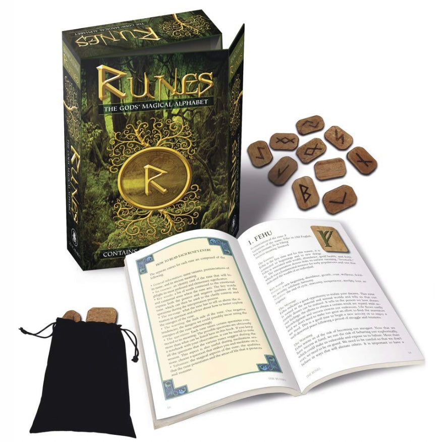 Lo Scarabeo KIT RUNE "I segreti della Magia Runica" - Elegante cofanetto con 25 Rune in Legno e libro di 176 pagine | Scopri su Clorophilla Shop