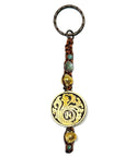 Samsara Portachiavi Tibetano artigianale in Turchese Africano e ottone - Energia positiva e protezione | Scopri su Clorophilla Shop