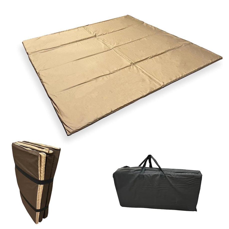Tatami Tappetino Pieghevole artigianale per Operatori Yoga, Shiatsu, Reiki, e Thai massage - Futon Lavabile e sfoderabile made in Italy - colore BEIGE | Scopri su Clorophilla Shop