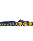 Samsara Cavigliera tibetana Shamballa con pietre - AGATA GIALLA FILO BLU | Scopri su Clorophilla Shop