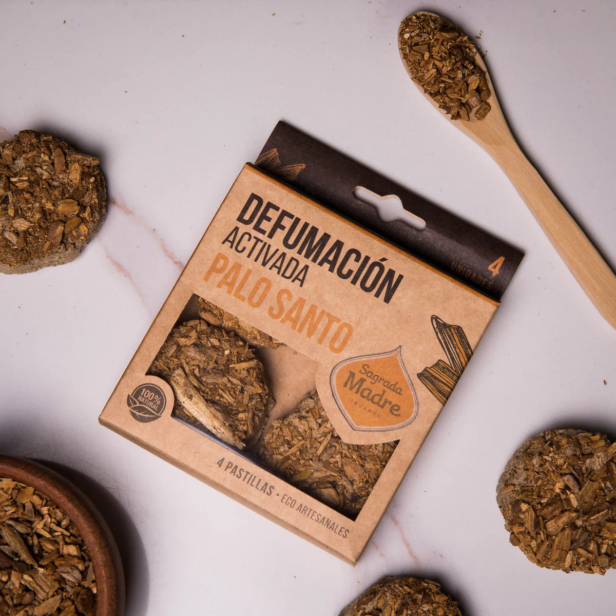 Sagrada Madre PASTILLAS Erbe artigianali per fumigazione - Palo Santo | Scopri su Clorophilla Shop