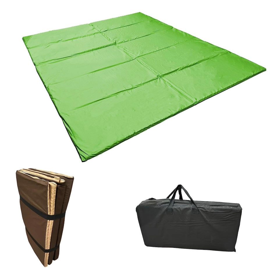 Tatami Tappetino Pieghevole artigianale per Operatori Yoga, Shiatsu, Reiki, e Thai massage - Futon Lavabile e sfoderabile made in Italy - colore VERDE | Scopri su Clorophilla Shop