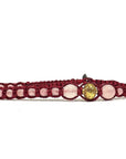 Samsara Cavigliera tibetana Shamballa con pietre - QUARZO ROSA FILO ROSSO | Scopri su Clorophilla Shop