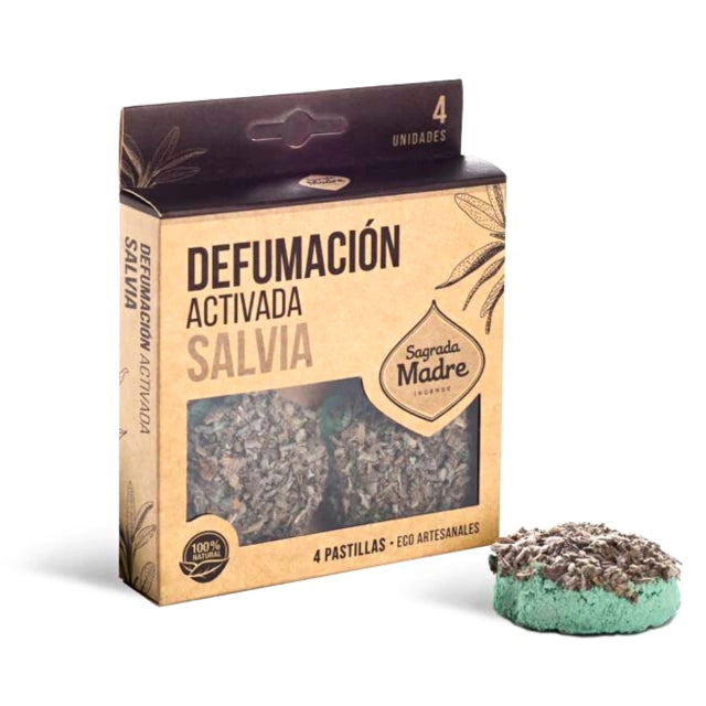 Sagrada Madre PASTILLAS Erbe artigianali per fumigazione - Salvia Bianca | Scopri su Clorophilla Shop