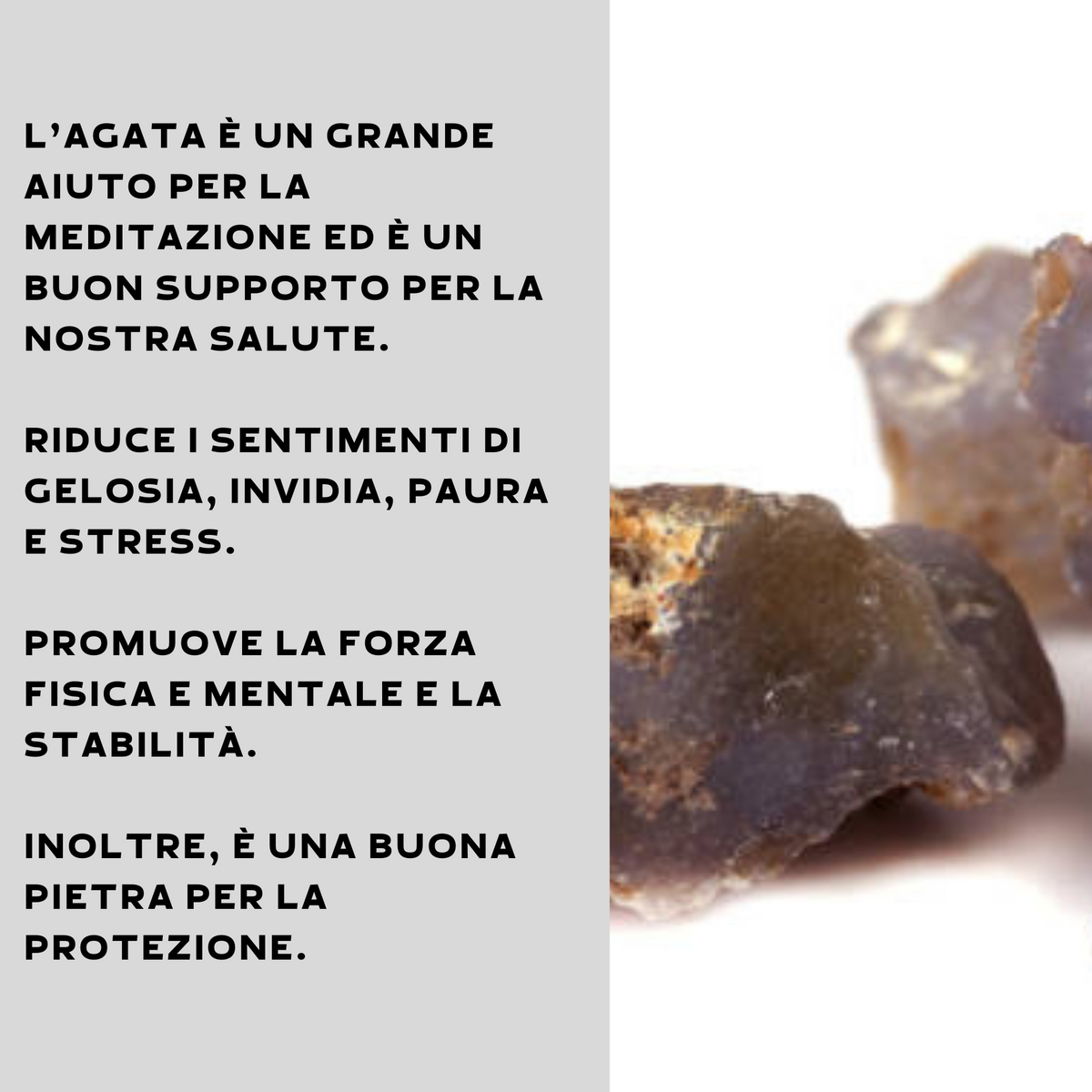 AGATA GREZZA - Equilibrio, protezione e stabilità interiore | Scopri su Clorophilla Shop