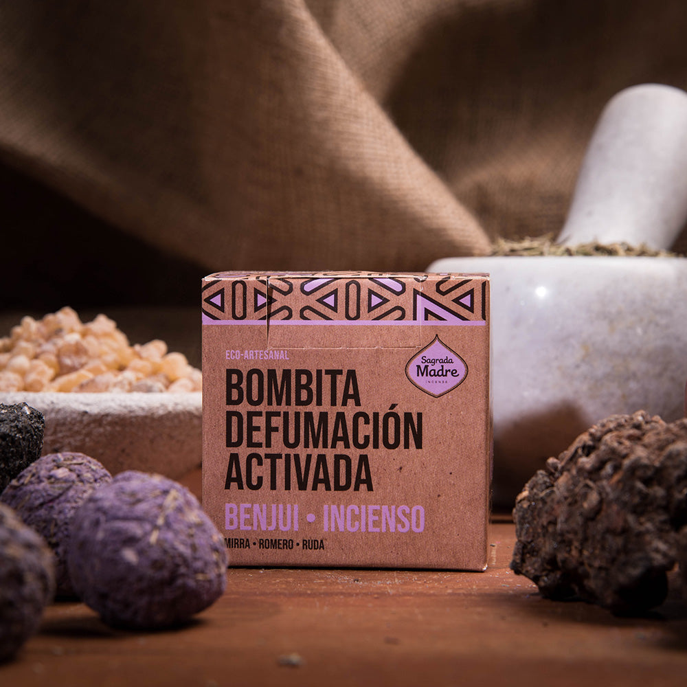 Sagrada Madre BOMBITA Smudge di Erbe naturali artigianali - Benzoino e Muschio | Scopri su Clorophilla Shop