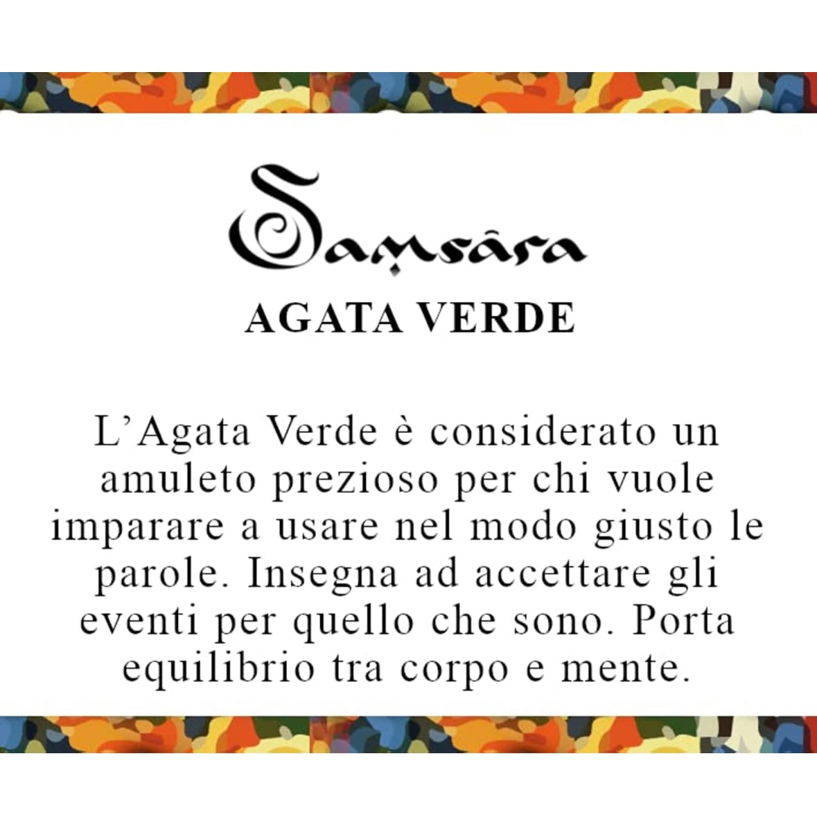 Samsara Cavigliera tibetana Shamballa con pietre - AGATA VERDE FILO BIANCO | Scopri su Clorophilla Shop