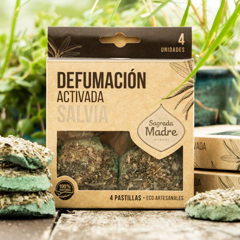 Sagrada Madre PASTILLAS Erbe artigianali per fumigazione - Salvia Bianca | Scopri su Clorophilla Shop