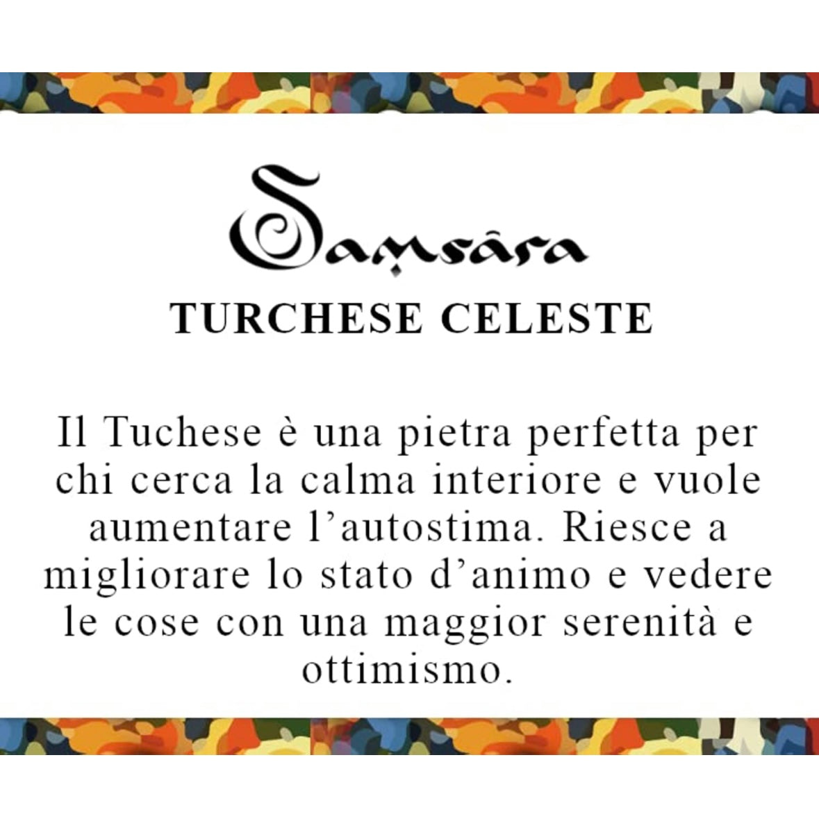 Samsara Cavigliera tibetana Shamballa con pietre - TURCHESE CELESTE FILO GRIGIO | Scopri su Clorophilla Shop