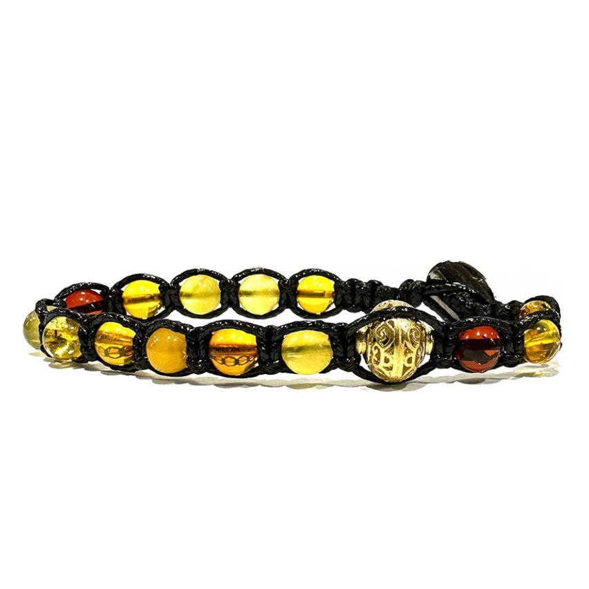 SAMSARA BRACCIALE TIBETANO IN AMBRA - Energia solare, vitalità e luce interiore | Scopri su Clorophilla Shop