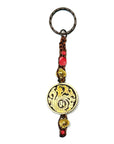 Samsara Portachiavi Tibetano artigianale in Agata Rossa e ottone - Energia positiva e protezione | Scopri su Clorophilla Shop