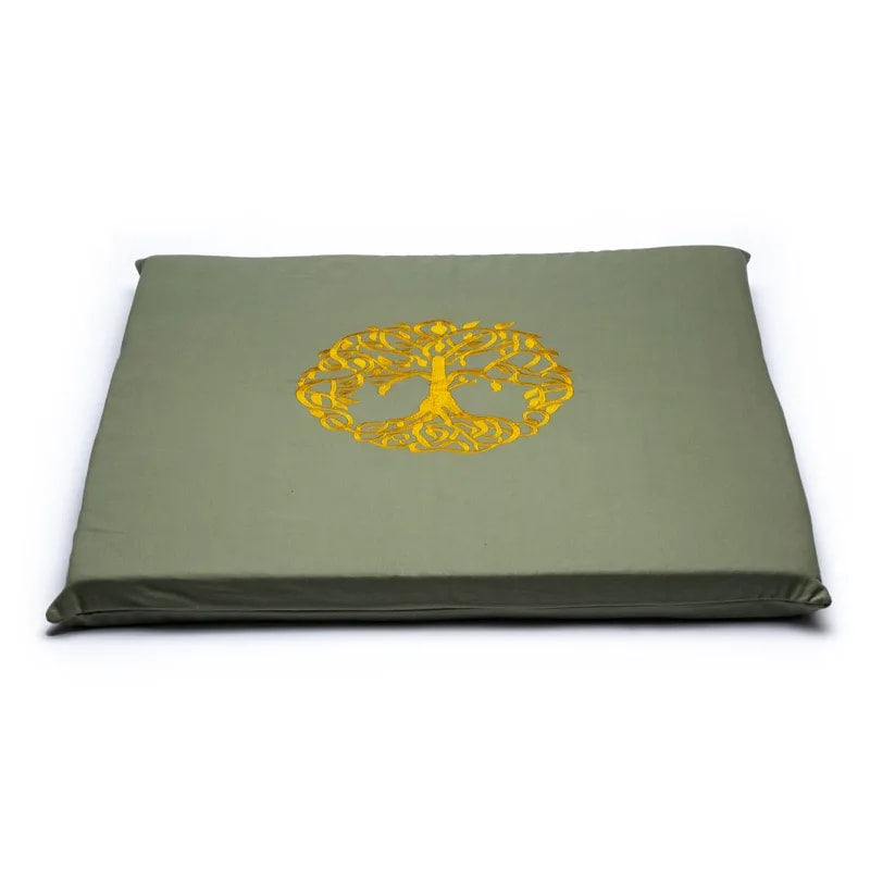 SET MEDITAZIONE ALBERO DELLA VITA ORGANICO (OCS) - Tappetino e cuscino | Scopri su Clorophilla Shop