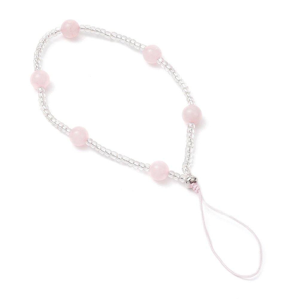 LACCETTO DA POLSO PER CELLULARE - Quarzo rosa - Clorophilla Shop