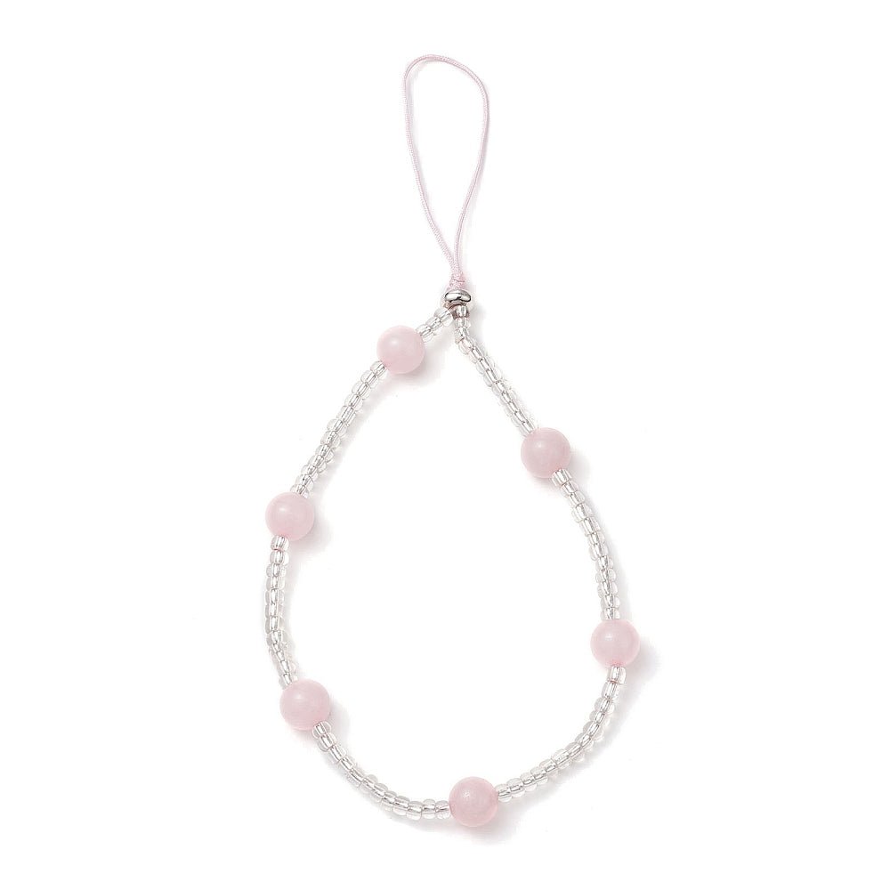 LACCETTO DA POLSO PER CELLULARE - Quarzo rosa - Clorophilla Shop