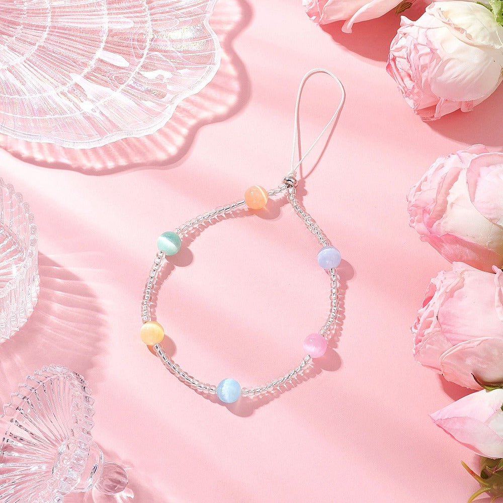 LACCETTO DA POLSO PER CELLULARE - Selenite colorata - Clorophilla Shop