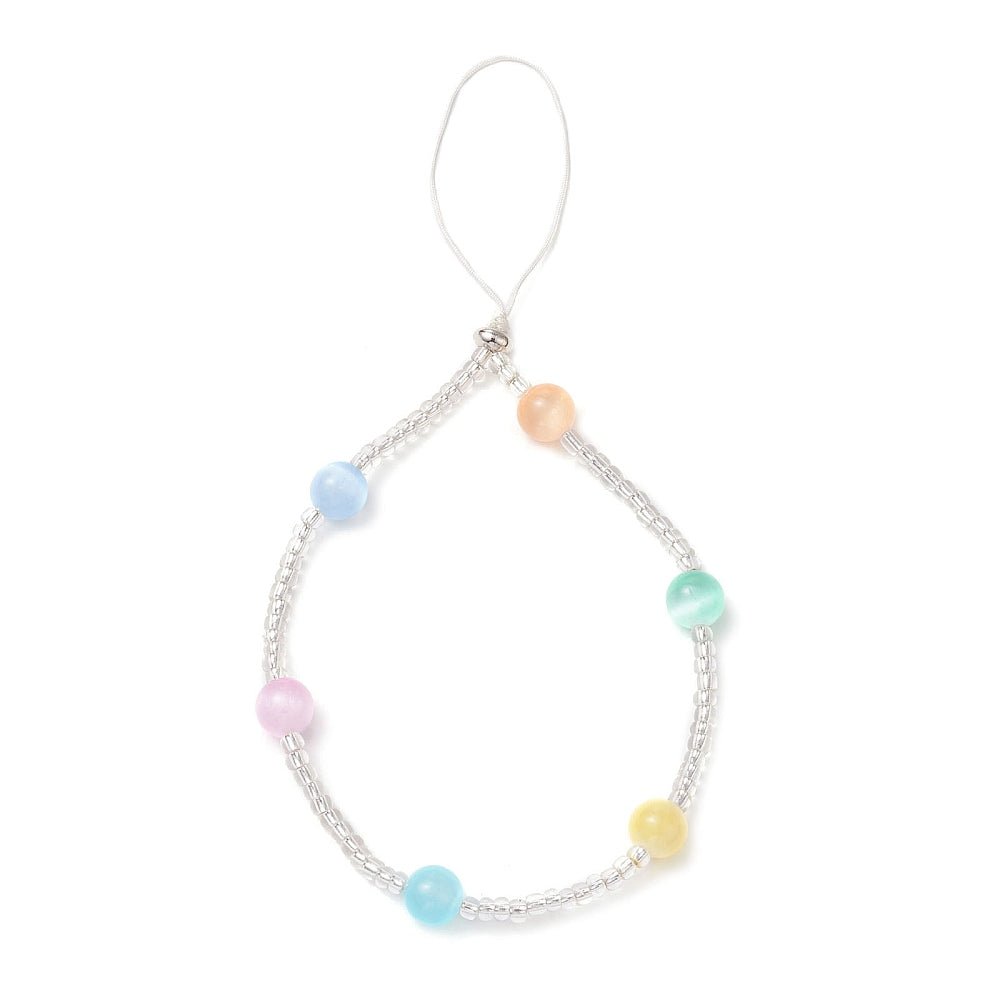 LACCETTO DA POLSO PER CELLULARE - Selenite colorata - Clorophilla Shop