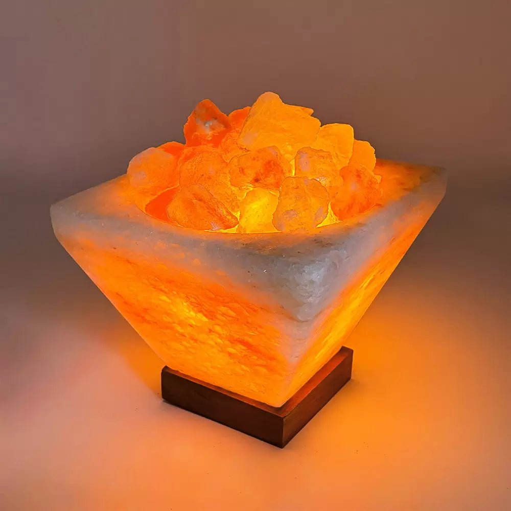 Lampada di Sale Dell'Himalaya Naturale piramide braciere - 3/5kg - Clorophilla Shop