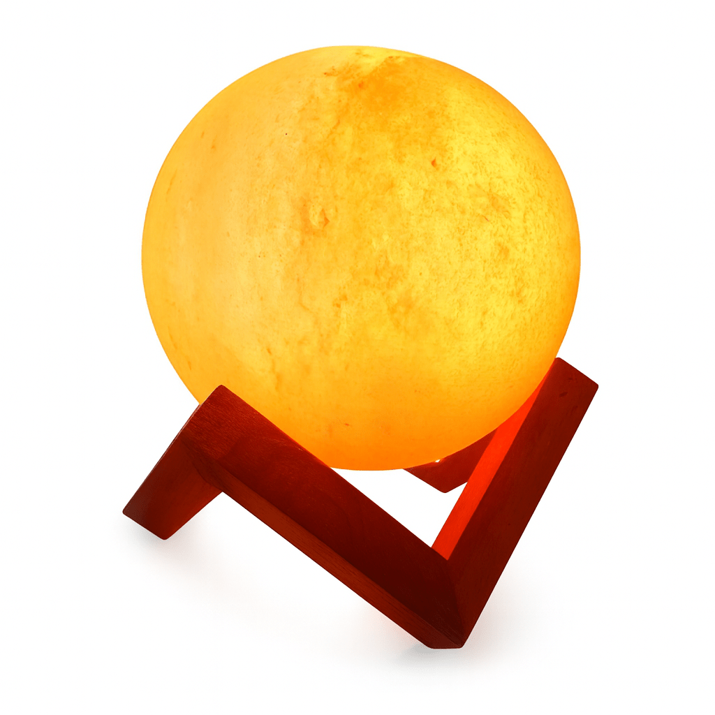 Lampada di Sale dell'Hymalaya naturale sfera con base diagonale - 3kg - Clorophilla Shop