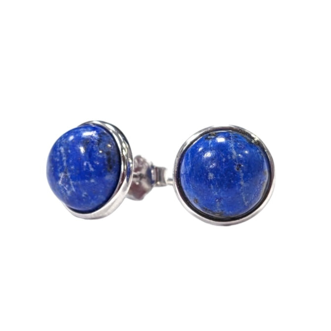 Orecchini in argento 925 con pietra Lapislazzuli - 8mm | Scopri su Clorophilla Shop