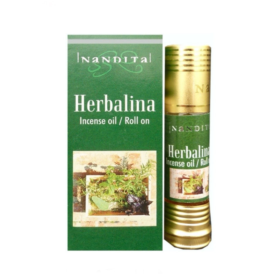 Nandita Herbalina Profumo incenso in Olio roll-on - Fragranza Erbe rilassanti | Scopri su Clorophilla Shop
