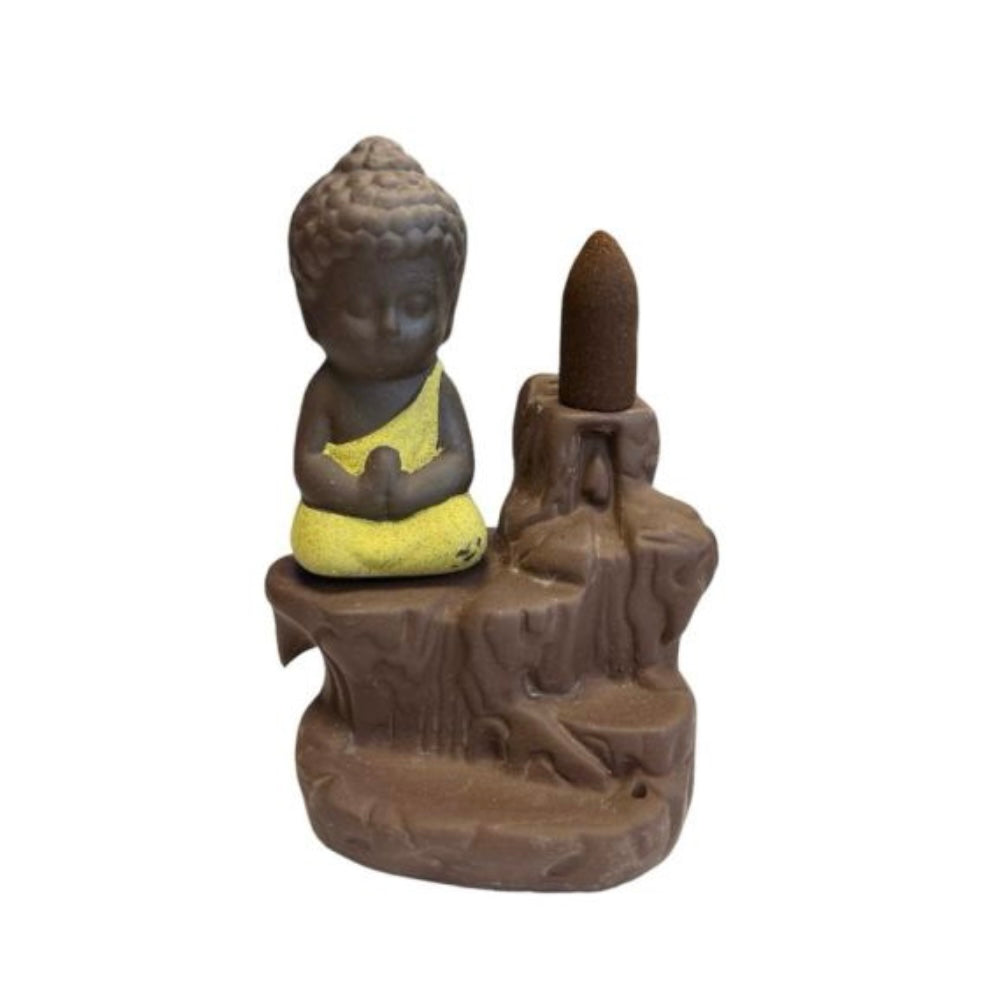 Bruciaincenso a cascata Buddha in Ceramica per Incenso in coni e bastoncini - Diverse colorazioni | Scopri su Clorophilla Shop