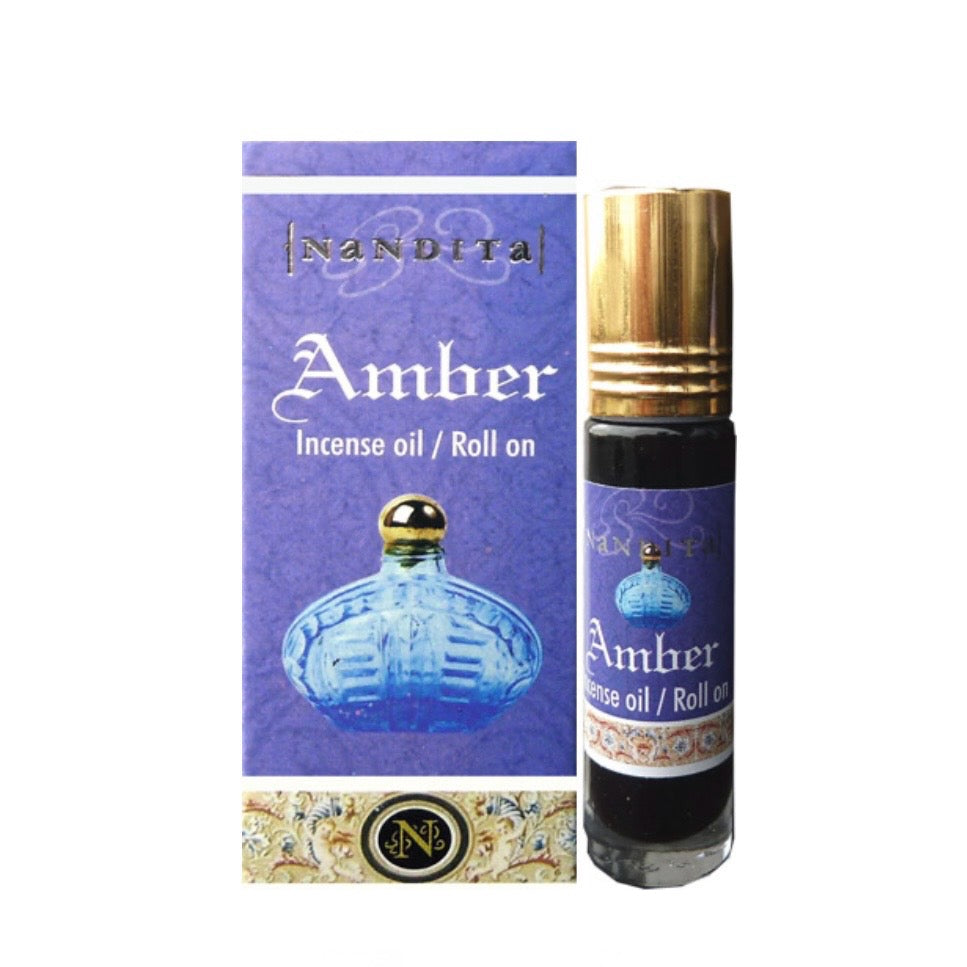 Nandita Amber Profumo incenso in Olio roll-on - Fragranza Ambra | Scopri su Clorophilla Shop