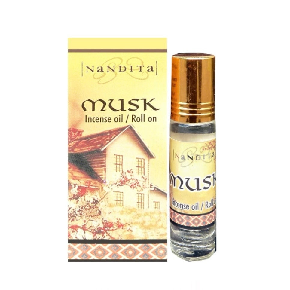 Nandita Musk Profumo incenso in Olio roll-on - Fragranza Muschio | Scopri su Clorophilla Shop