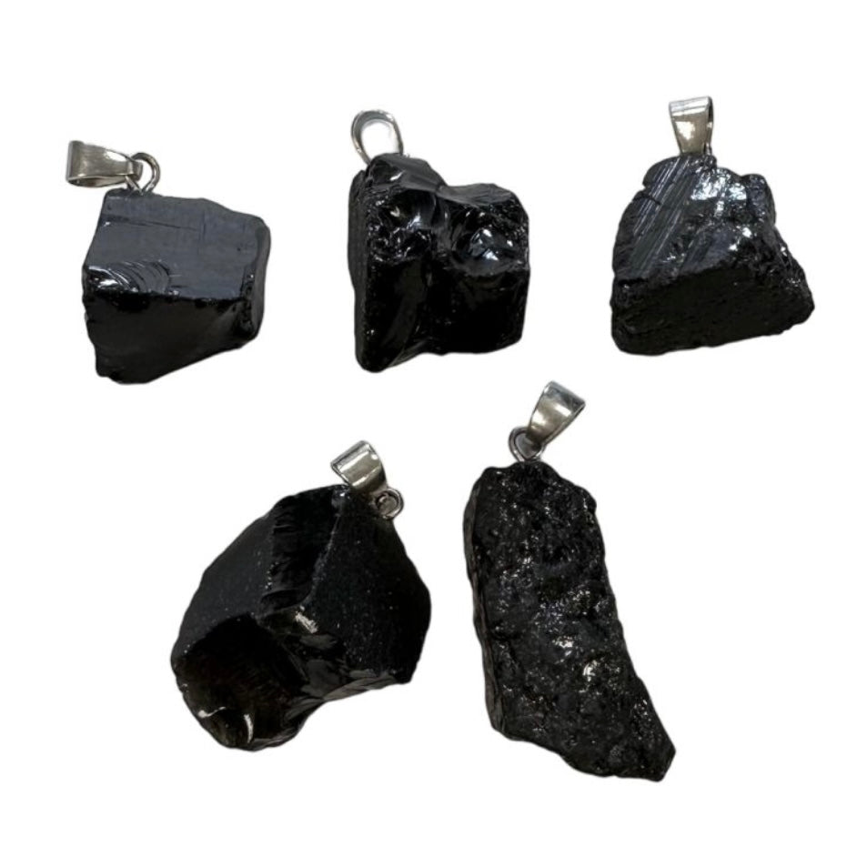 Ciondolo Ossidiana nera grezza - Potente Talismano | Scopri su Clorophilla Shop