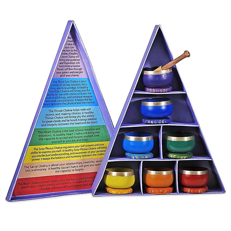 Campane tibetane chakra - Confezione regalo 7 campane | Scopri su Clorophilla Shop