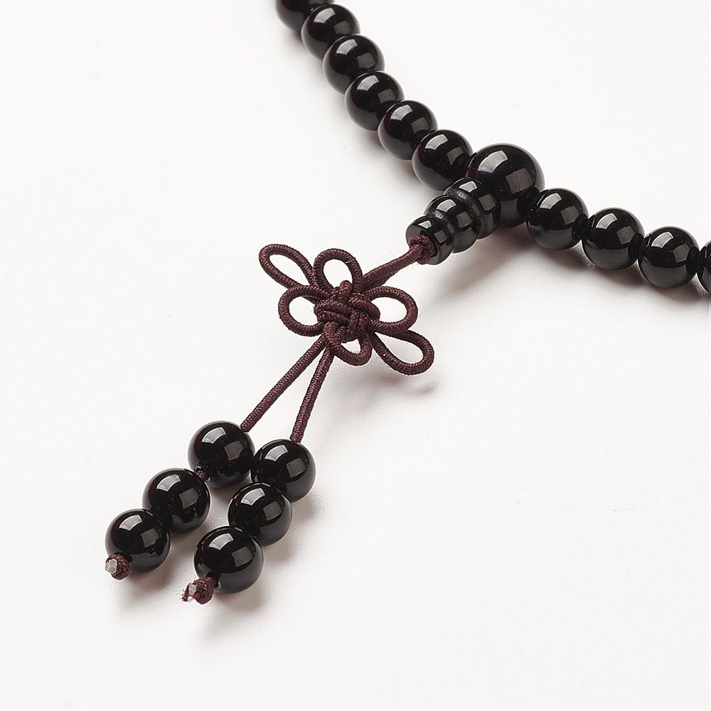 Mala Tibetana in Agata Nera con chakra – Protezione e Radicamento - Clorophilla Shop