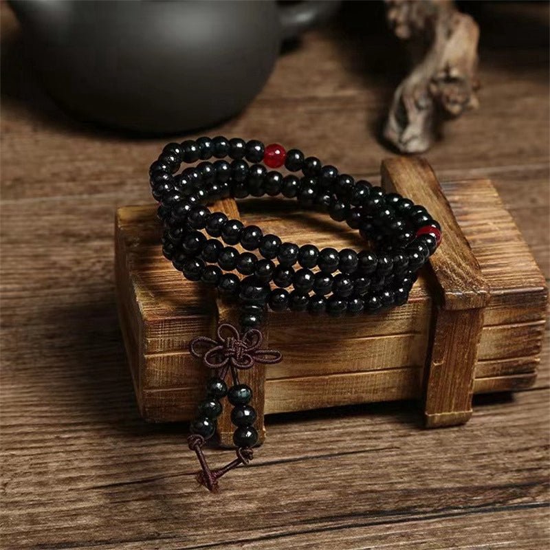 Mala Tibetana In Legno - Rosario CONTA MANTRA 108 grani - Clorophilla Shop